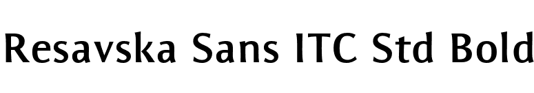 Resavska Sans ITC Std Bold font preview