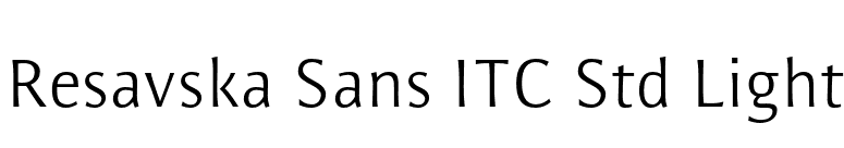 Resavska Sans ITC Std Light font preview
