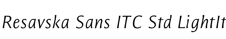 Resavska Sans ITC Std LightIt font preview