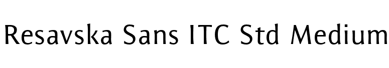 Resavska Sans ITC Std Medium font preview