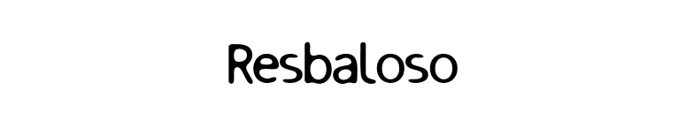 Resbaloso font preview