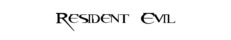 Resident Evil font preview