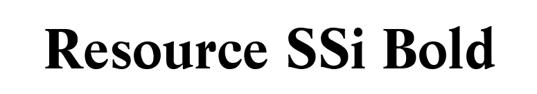 Resource SSi Bold font preview