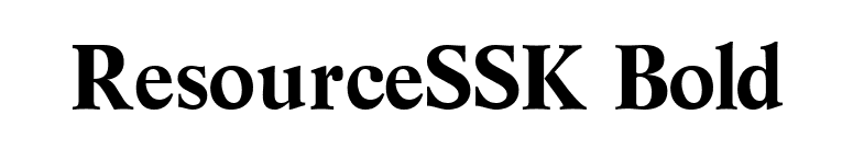 ResourceSSK Bold font preview