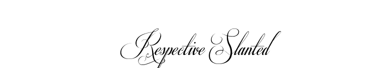 Respective Slanted font preview