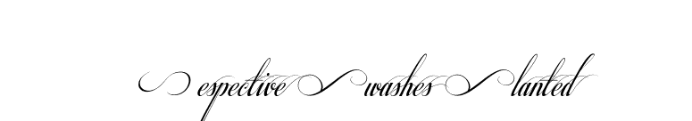 Respective Swashes Slanted font preview