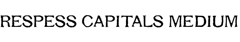 Respess Capitals Medium font preview