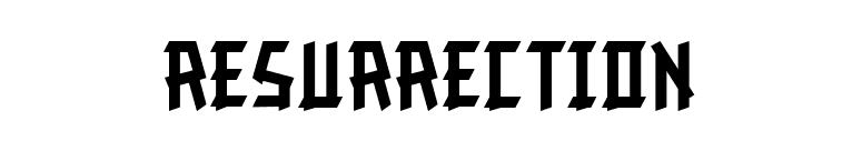 Resurrection font preview