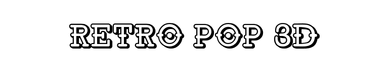 Retro Pop 3D font preview