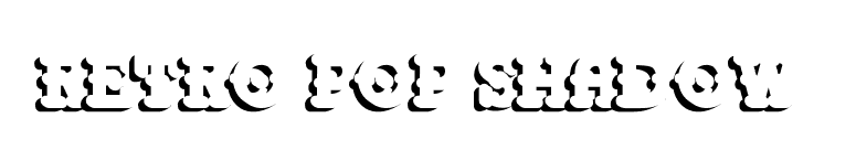 Retro Pop Shadow font preview