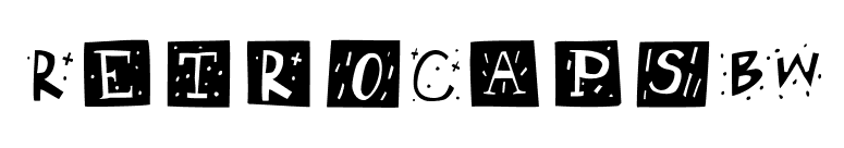 RetroCapsBW font preview