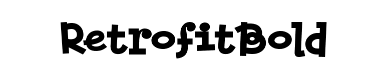 RetrofitBold font preview