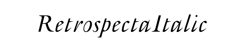 RetrospectaItalic font preview