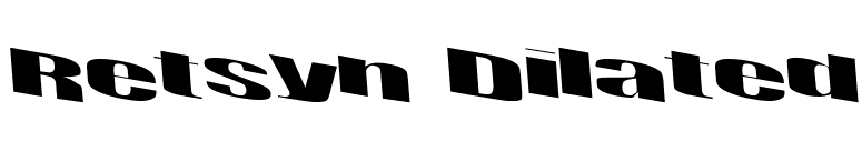Retsyn Dilated font preview