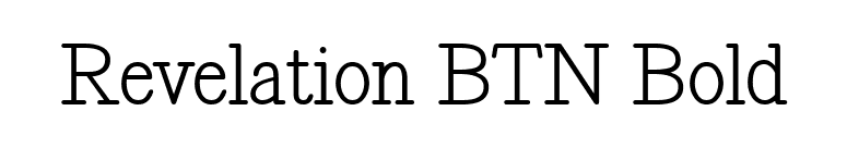 Revelation BTN Bold font preview