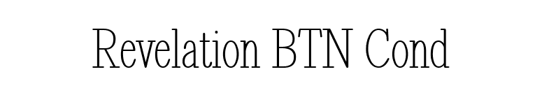 Revelation BTN Cond font preview