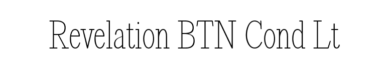 Revelation BTN Cond Lt font preview