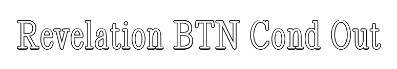 Revelation BTN Cond Out font preview