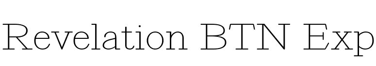Revelation BTN Exp font preview