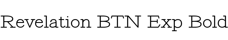 Revelation BTN Exp Bold font preview