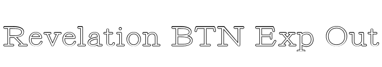 Revelation BTN Exp Out font preview