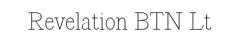 Revelation BTN Lt font preview