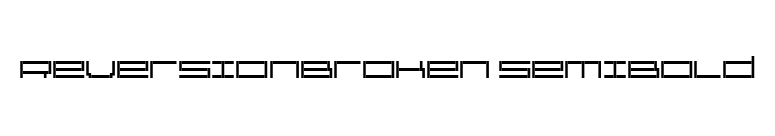 ReversionBroken SemiBold font preview