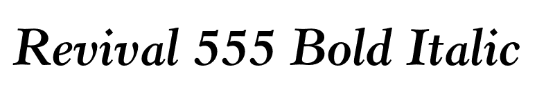 Revival 555 Bold Italic font preview