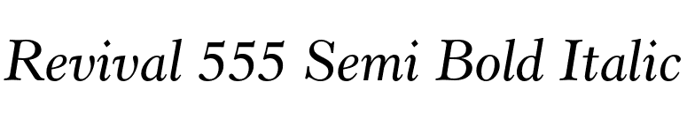 Revival 555 Semi Bold Italic font preview