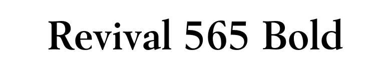 Revival 565 Bold font preview