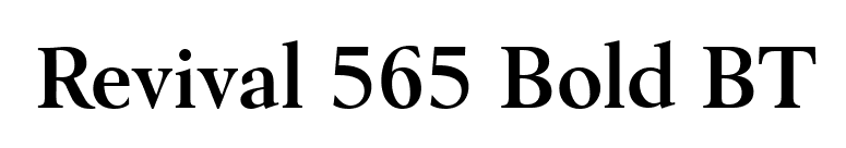 Revival 565 Bold BT font preview