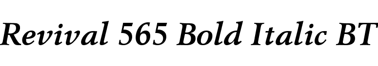 Revival 565 Bold Italic BT font preview