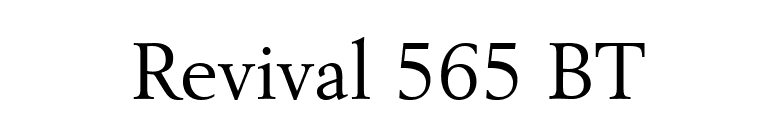 Revival 565 BT font preview