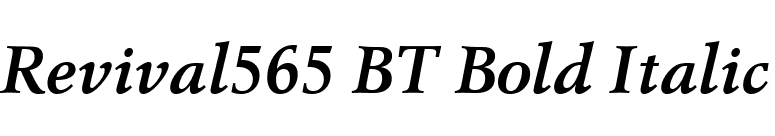 Revival565 BT Bold Italic font preview