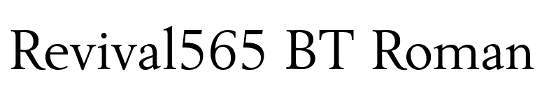 Revival565 BT Roman font preview