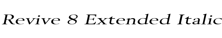 Revive 8 Extended Italic font preview