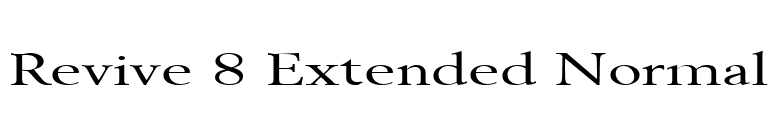 Revive 8 Extended Normal font preview