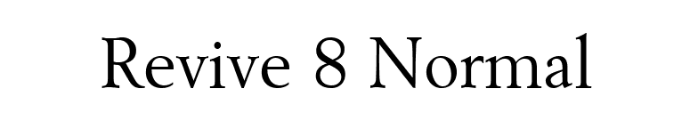 Revive 8 Normal font preview