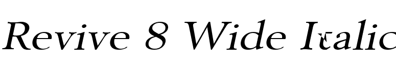Revive 8 Wide Italic font preview
