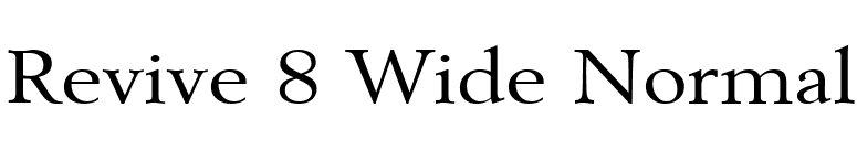 Revive 8 Wide Normal font preview