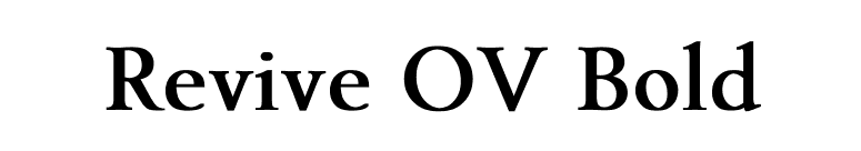 Revive OV Bold font preview