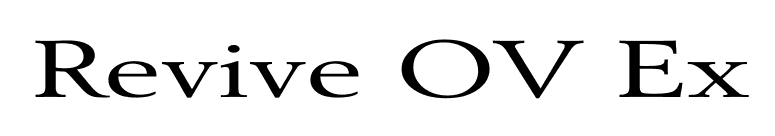 Revive OV Ex font preview