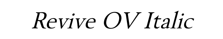 Revive OV Italic font preview