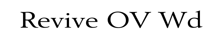 Revive OV Wd font preview