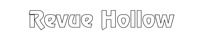 Revue Hollow font preview