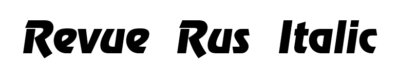 Revue Rus Italic font preview