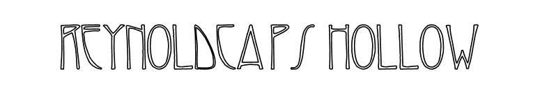 ReynoldCaps Hollow font preview