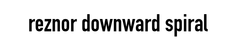 Reznor Downward Spiral font preview