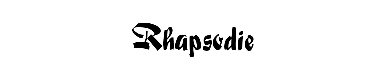 Rhapsodie font preview