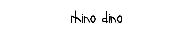 rhino dino font preview